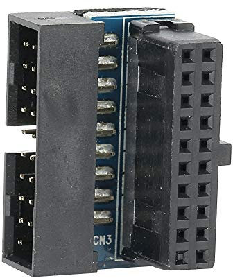 AMONIDA Motherboard USB3.0 Socket, Light Weight 90 Degree USB Socket, Black for Desktop, New Year Gift