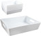 6x Ordnungsboxen - 8 cm hoch - WEIß - 35x26x8cm - 6 Liter - DINA4 - Ordnungskorb - Schubladenorganizer Schublade - Organizerbox - Ordnungssystem Kunststoff - Aufbewahrung Bad Korb Schrank Schreibtisch