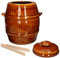 KOTARBAU® Pot en terre cuite hermétique avec couvercle et pince en bois 5 l