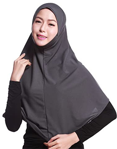 VIVICOLOR Frauen Muslim Hijab Islamische Hijabs Baumwollmischung Amira Kopfwickelschal Lange Hejab Kopftücher