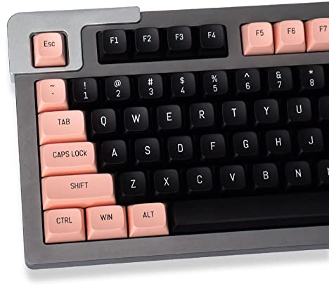 Rosa und Schwarze Tastenkappen 150 Tasten Doubleshot MSA-Profil Benutzerdefinierte Tastenkappen für 61/64/68/84/87/96/104/108 Gaming-Tastatur