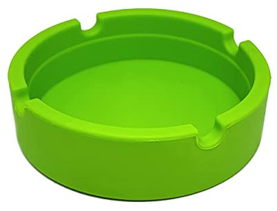 BWD AshTray Silicone Mould Green Round Shape Cigarette Ash Tray Holder Tobacco Indoor Outdoor Pubs Bars Use