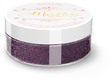MARBLERS Cosmetic Grade Glittery Mica Powder [Mystic Purple] 0.14oz (4g) | Glica | Non-Toxic | Vegan | Cruelty-Free | Eyeshadow, Nail Polish, Nail Art | Festival, Rave & Party Makeup | Body & Face