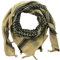 Desert Hawk Tactical BW Shemag Scarf, PLO Schal, Palästinenser Arafat-Tuch, 110x110 cm, 100% Baumwolle (Tan/Schwarz)