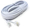 DRUT 5m, RJ11 to RJ11 Telephone Landline Cable ADSL (6P4C) Flat Lead High Speed BT Internet Broadband Male to Male Router, Modem, Phone Extension Wire (16.5ft, White)