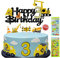 Tortendeko Junge 3. Geburtstag Junge Tortendeko Bagger Cake Topper Geburtstag Geschenk Junge 3 Jahre 13Stück Bagger Geburtstag Deko+2 Bagge Sticker Kinder (3)