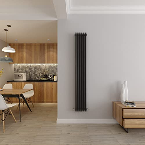 Anthracite radiators Vertical 3 Column Rads Cast Iron Style Central Heating radiators for Bathroom,Living Room and Kitchen 1800x290mm