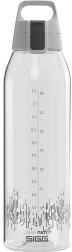 SIGG - Tritan Trinkflasche - Sportflasche Total Clear ONE MyPlanet Anthrazit - kohlensäurehaltige Getränke - Spülmaschinenfest, Auslaufsicher, Kratzfest - BPA-frei - Sport & Fitness - Grau - 1,5L