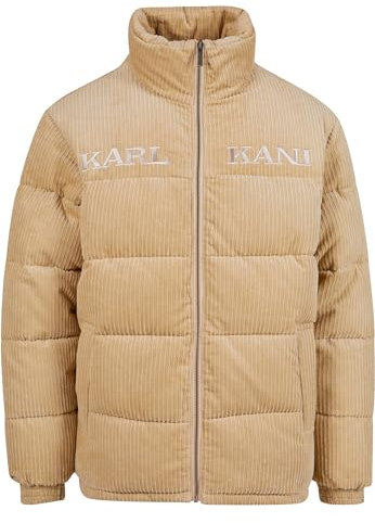 Karl Kani Unisex KM233-038-2 KK Retro Corduroy Puffer Jacket Sand, XXL