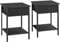 VASAGLE Nachttisch, 2er Set, Nachtkommode, Beistelltisch mit Schublade und Ablage, 40 x 40 x 55 cm, Schlafzimmer, Wohnzimmer, Stahlrahmen, einfacher Aufbau, ebenholzschwarz LET506B56