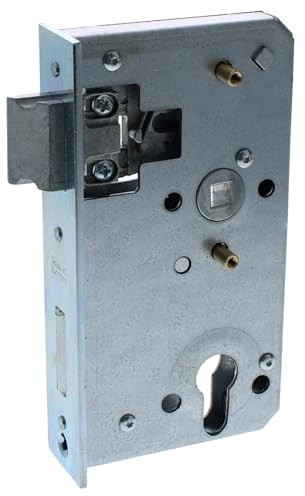 ToniTec Schloss für Einschweisskasten, Dorn 55 mm PZ 72 mm, Stulp 167x33 mm verzinkt für Metalltore geeignet