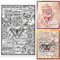 GLOBLELAND Transparente Stempel Mit Vintage Figur Retro Schmetterling Transparente Stempel Notenblatt Noten Silikonstempel Für Karten Fotoalbum Tagebuch Heimdekoration
