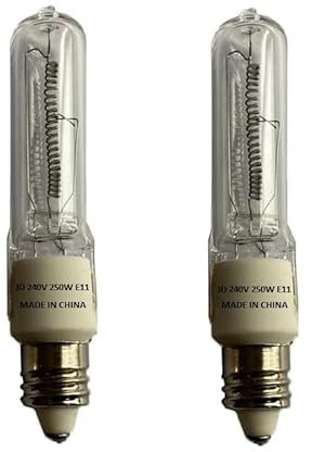 JD E11 250W 240V - HoneyFly JD E11 Flash Light 250W 3000K Photography Lamp Studio Bulb Heating RA99 Clear(Pack of 2)