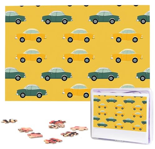 Puzzles 1000 Pieces Car Stripes Personalized Jigsaw Puzzles Photos Puzzle for Family Picture Puzzle for Adults Wedding Birthday Mini Building Bricks Size 75 x 50 cm