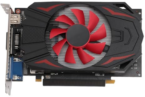 Zunate Carte Graphique de Jeu GTX1050 2 Go, DDR5 128 Bits, HDMI, Carte Vidéo GPU PCIE 2.0 X16 5000 MHz avec Ventilateur pour PC de Bureau, Prise en Direct X 12, Plug and Play