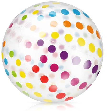 DSLSQD 20 Rainbow Beach Balls, Large Inflatable Pool Toys for Party Supplies Decorations, Beach Balls for Summer Water Games, Beachball Party Favors (Spot)