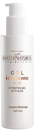 Maternatura, Feuchtigkeitsspendendes Aloe Vera Haargel, Anti-Frizz und Anti-Feuchtigkeitseffekt für das Styling von Lockigen und Gewellten Haaren, Bio, Made in Italy - 100 ml