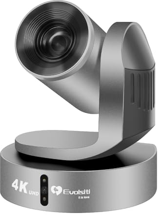 4K HDMI PTZ Camera,Optical 20X Zoom Conference Room Camera,Auto Focus and auto Tracking,with IP/USB3.0/HDMI/RS232/RS485 for Live Streaming Video Conference and Church Education ﻿