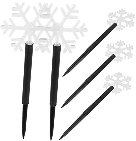5st Weihnachtslichtständer Solarlampen Für Den Außenbereich Dekorationen Für Partylampen Schneeflocken-solarlichter Für Den Garten Led-weihnachtslandschaftsbeleuchtung Acryl Supvox