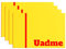 Uadme Feuille Plastique ABS, 4 Pièces Panneau Plastique, Plaque Gravée Personnalisée 30x20 cm, Plaque Acrylique pour Gravure Laser, Épaisseur 1,3 mm, pour Bureau à Domicile (Rouge sur Jaune)