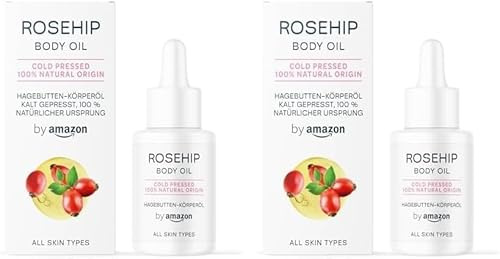 by Amazon, Olio corpo alla rosa canina, 30 ml (Confezione da 2)