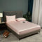 Luofanfei Spannbettlaken 140x200 Rosa Hellrosa Boxspringbett Frottee Glänzend Sommer Kühlend Bambus Microfaser Bettlaken Uni Spannbetttücher für Hohe Matratze bis 25-30 cm