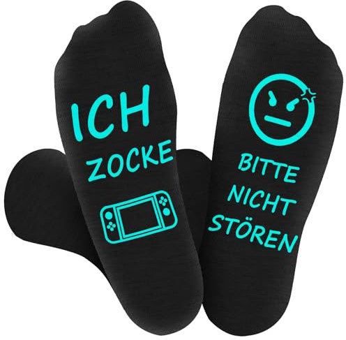 Cooperwin Coole Sachen für Jungs Mädchen, Teenager Jungen Geschenk, Gamer Socken Zocken Geschenk, Lustige Socken Gamer Geschenk für Frauen Herren Teenager Jungen Weihnachts Geburtstag