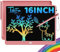TEKFUN 16inch LCD Writing Tablet for Kids Adults, Erasable Drawing Tablet with Stylus Lanyard Writing Tablet for Office, Education Toys Birthday for 3 4 5 6 7 Girls Boys (Pink)