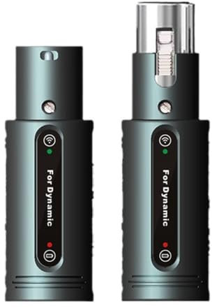 Kissmii Système de Microphone sans Fil Transmetteur et Récepteur XLR sans Fil 2,4 GHz pour Microphone Dynamique, Mixeur Audio, Système de Sonorisation