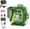 Livella Laser Verde 4 x360°, Laser Autolivellante 16 Linee, Livello Laser, Telecomando, 2 * Batterie (verde)