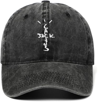 STARTONYOU Cotton Cactus Jack Cappellino da baseball Unisex Astroworld Coreano Casual Hat Dad Hat Trucker Hat, Nero