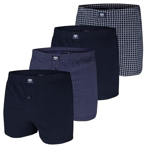 Ceceba Herren Shorts Boxershorts (DE/NL/SE/PL, Alphanumerisch, M, Regular, Regular, Navy/Muster/Karo)