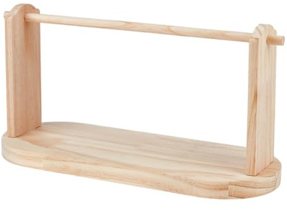 OLYCRAFT Häkelgarnhalter Aus Holz 33x12.9x16cm Band Organizer Aufbewahrungshalter Einzelne Drehbare Garnaufbewahrung Zum Häkeln Handgefertigte Garnspender Aus Holz Häkelwerkzeuge