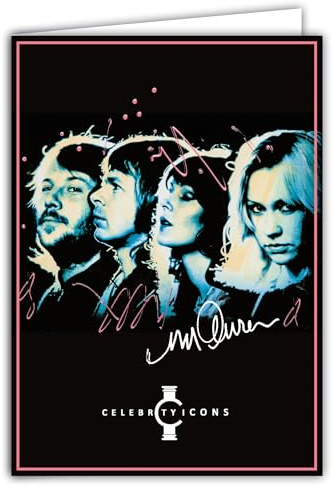 IETSCPXL-19780 Maxi-Karte, groß, XL, 22 x 31 cm, schwedische Gruppe, Musik, Lied Pop 70s, Celebrity Icons, Sidney Maurer, offizielle Lizenz, innen 44 x 31 cm, mit Umschlag – Geschenk zum Geburtstag