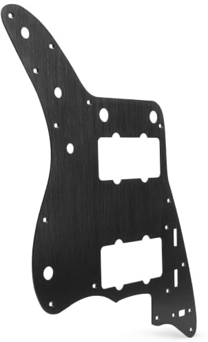 Jazzmaster Gitarren Pickguard aus Aluminiumlegierung, 13 Schraublöcher, Kratzschutzplatte für E-Gitarre, Schwarz, Kompatibel mit Vintage und Modern Jazzmaster Gitarren