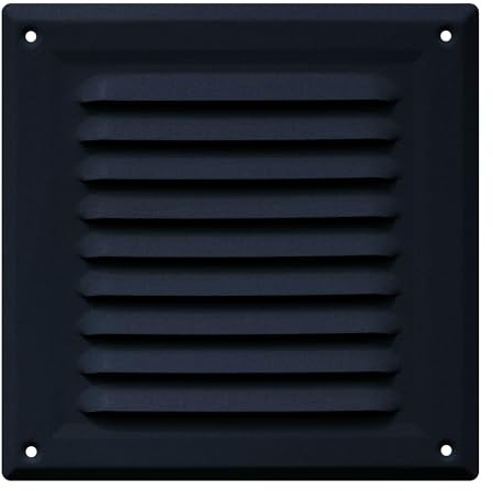 VENTORIS® Lüftungsgitter 170x170 mm - Lüftung mit Gitter - Belüftungsgitter – Stahl - Belüftungsgitter mit Insektenschutz - Lüftungsabdeckung - Abluftgitter für Kamin - 7016 ANTHRAZIT MATT