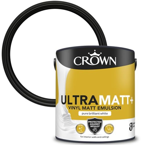 AXpower Inspirational Technology Empowering People Ultramatt+ Plus Walls & Ceilings Matt Emulsion Paint Pure Brilliant White 2.5L | Smooth Finish, Easy to Apply, High Coverage Interior Wall Paint