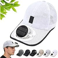 Gorra De Verano con Ventilador Solar Y Carga Ligera Transpirable con Ventilador Recargable Enfriamiento Sombrero para Hombre Y Mujer para Golf Pesca Senderismo Y Jardinería