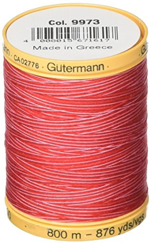 Gutermann Ruby Cotton Variety Thread, Light Red, 800m, GUT743933.9973