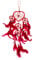 45cm x 9cm Rot Dreamcatcher Herz Traumfänger Pinke Federn Träume