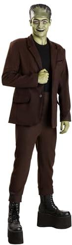 Fun Costumes Adult Herman Munster Costume | Men's The Munsters Father Figure Complete Outfit with Jacket & Frankenstein Headpiece - Brown - Large