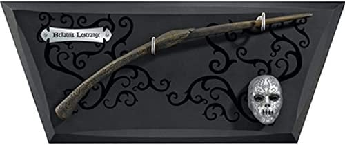 The Noble Collection Bellatrix Wand with Wall Display & mini mask