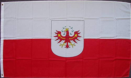 flaggenmeer® Flagge Tirol mit Wappen 80 g/m² ca. 90 x 150 cm