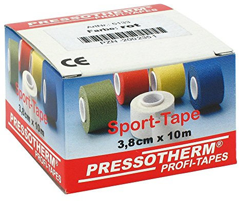 PRESSOTHERM Sport-Tape 3,8 cmx10 m rot 1 St