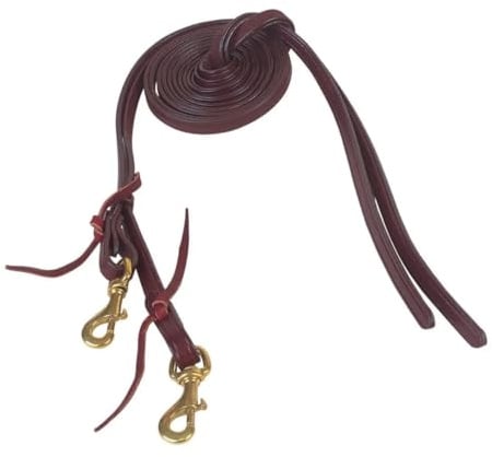 Tucker 5/8in Split Reins w/Brass Hardware Brown