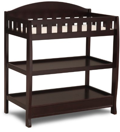 Delta Children Infant Changing Table with Pad, Dark Chocolate