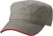 Myrtle Beach Sandwich Cap im Military-Stil aus robustem Baumwollcanvas (olive/red)