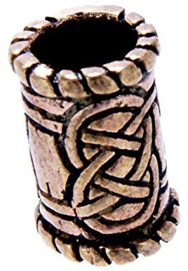 Kiss of Leather Kelten Knoten Bartperle Lockenperle aus Bronze, 6 mm Innendurchmesser