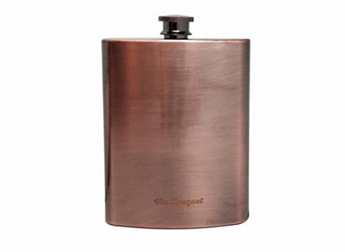 VB VIN BOUQUET Petaca, Cobre Antiguo, 9.85 cm