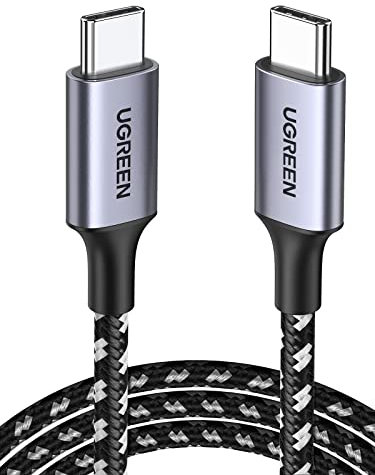 UGREEN Cable Tipo C Video 4K@60Hz USB 3.1 5Gbps, Type C Carga Rápida PD 60W, Compatible con Macbook Air, iPad, iPhone 16/15 Plus Pro Max, Galaxy S24/S23/S22 (1M)